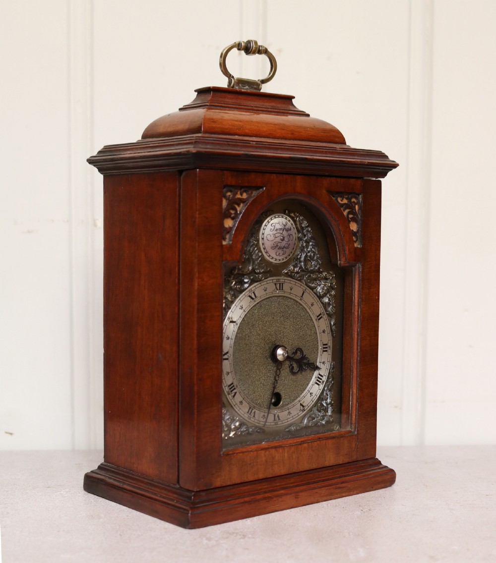 Miniature Mahogany Bracket Clock (England, c. 1920) View II