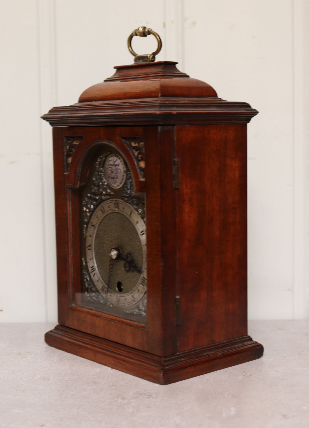 Miniature Mahogany Bracket Clock (England, c. 1920) View III
