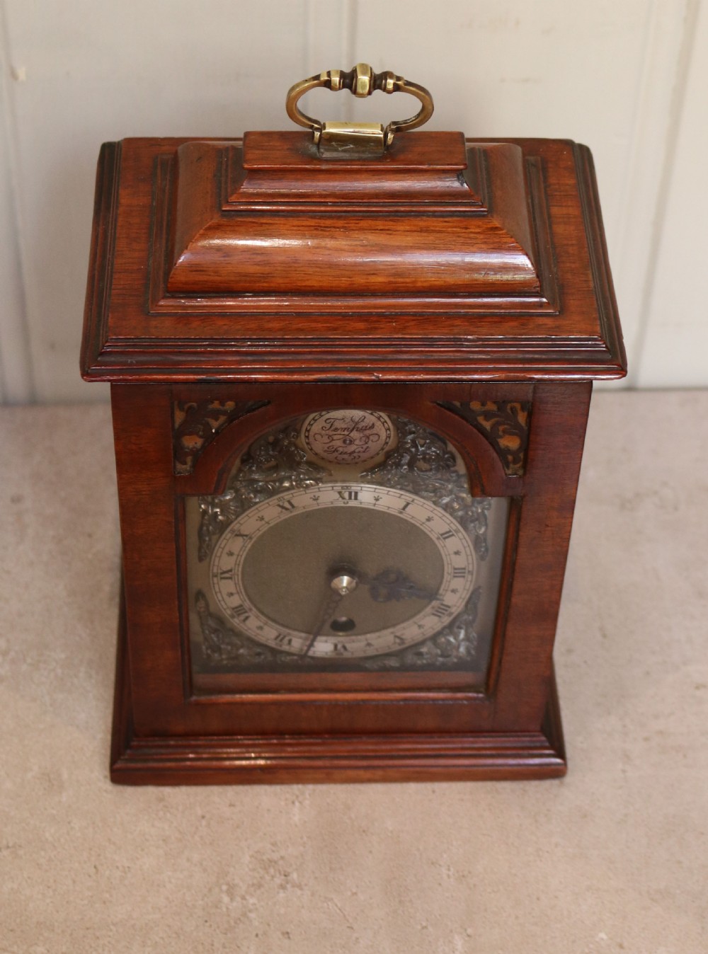 Miniature Mahogany Bracket Clock (England, c. 1920) View V
