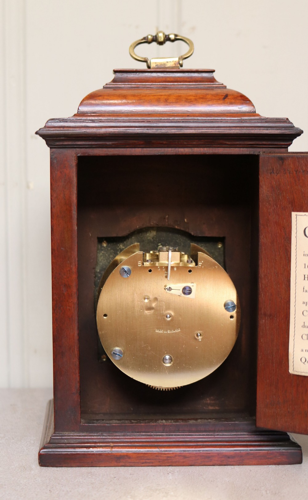 Miniature Mahogany Bracket Clock (England, c. 1920) View VII
