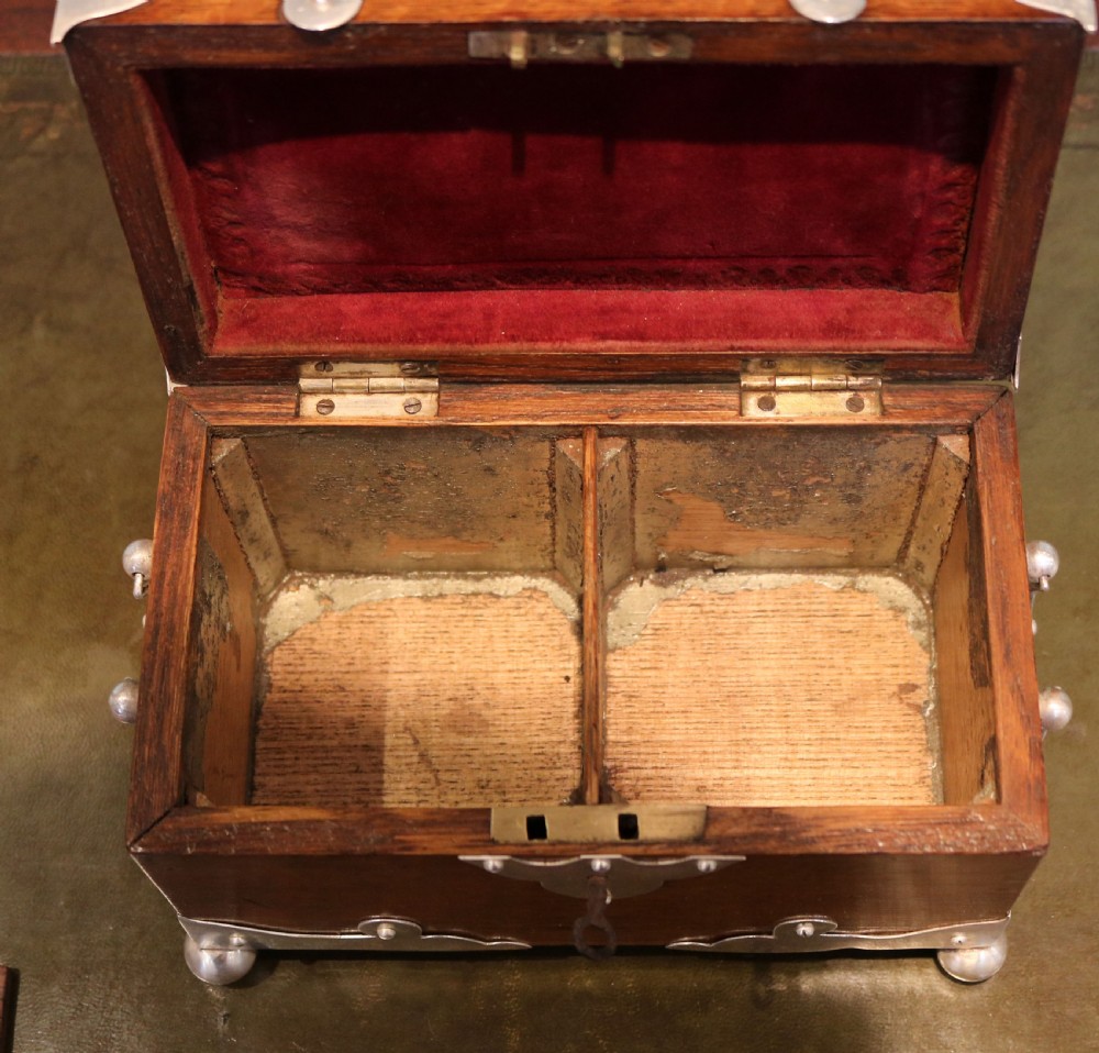 Arts and Crafts Oak Tea Caddy (England, c. 1900) View V