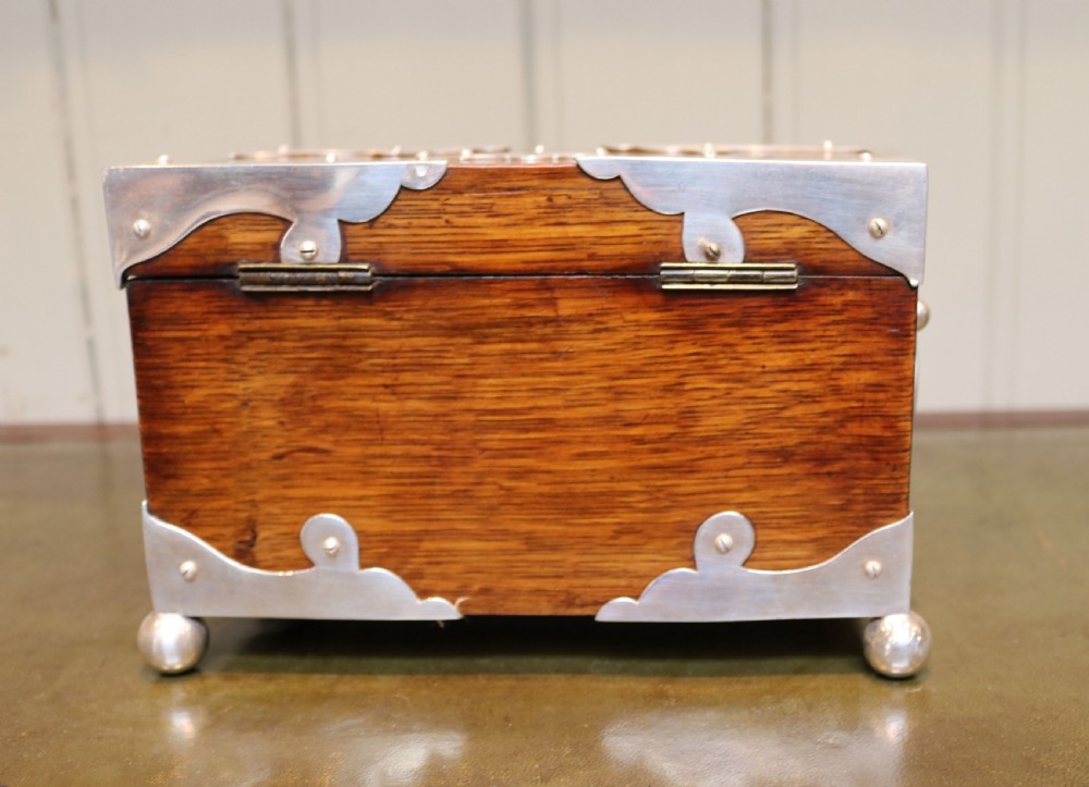 Arts and Crafts Oak Tea Caddy (England, c. 1900) View XI