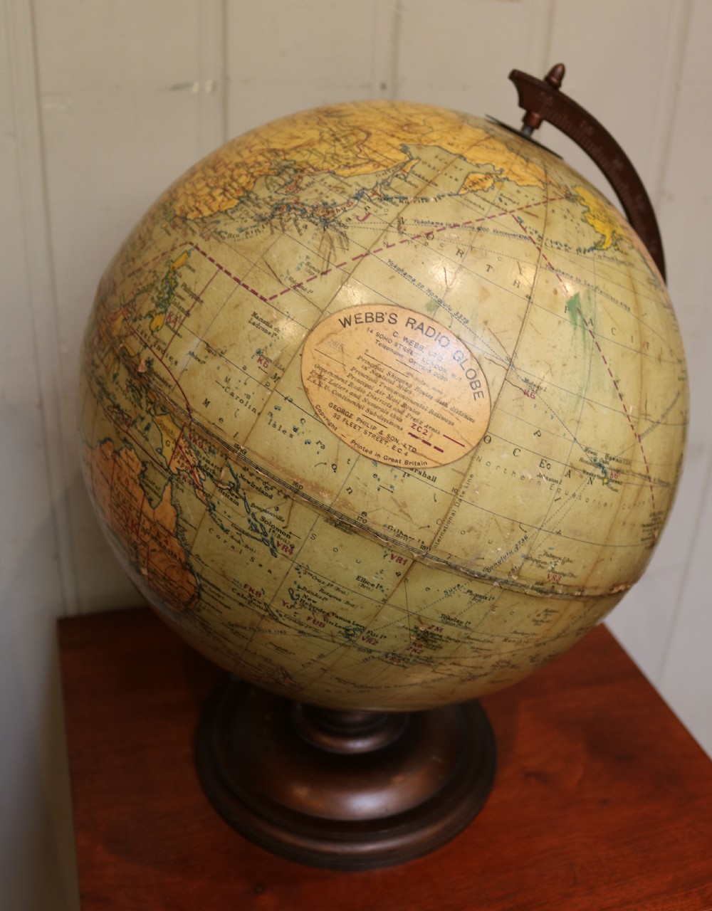 Webb's Terrestrial Radio Globe  View II
