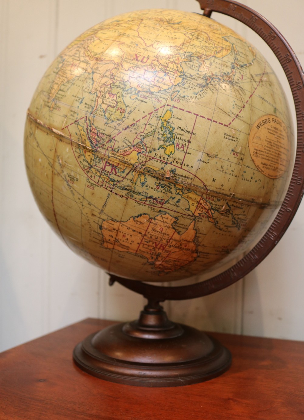 Webb's Terrestrial Radio Globe  View VIII