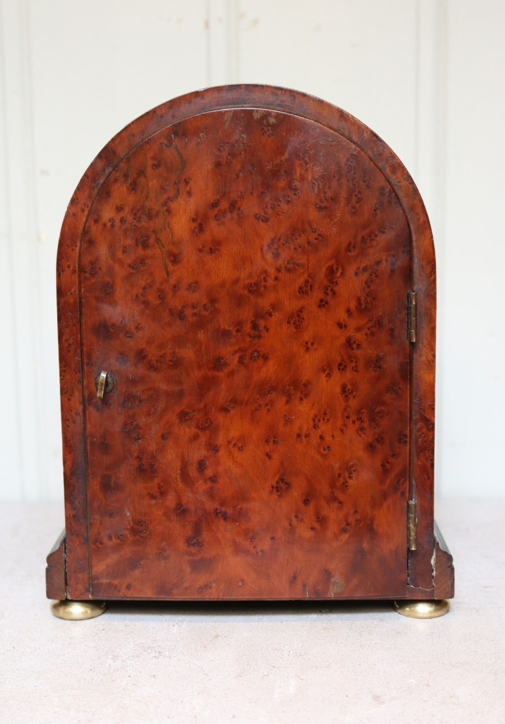 Bird's Eye Maple Mantel Clock (England, 1910 to 1920) View IX