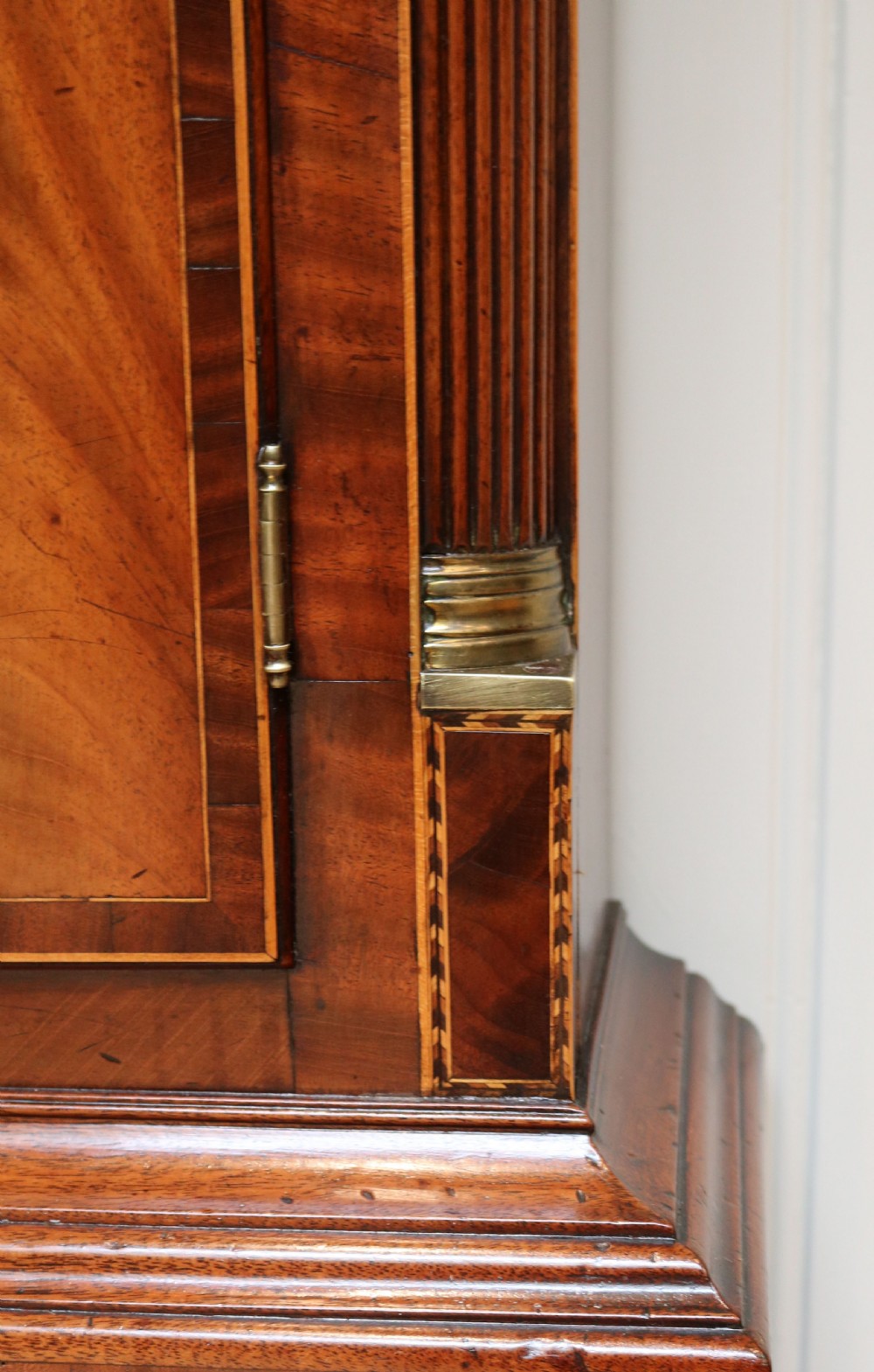 Scottish Flame Mahogany Longcase Clock (Scotland, c. 1825) View IV