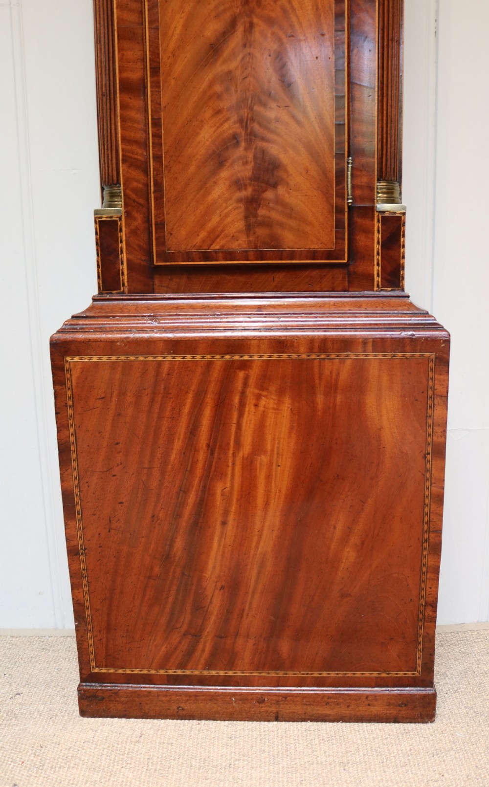 Scottish Flame Mahogany Longcase Clock (Scotland, c. 1825) View V