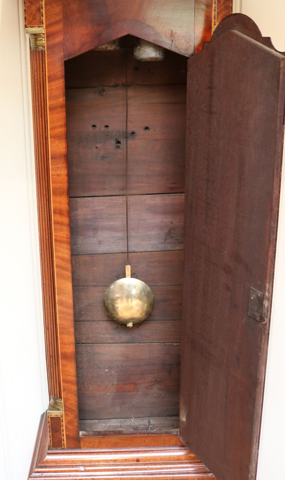 Scottish Flame Mahogany Longcase Clock (Scotland, c. 1825) View IX