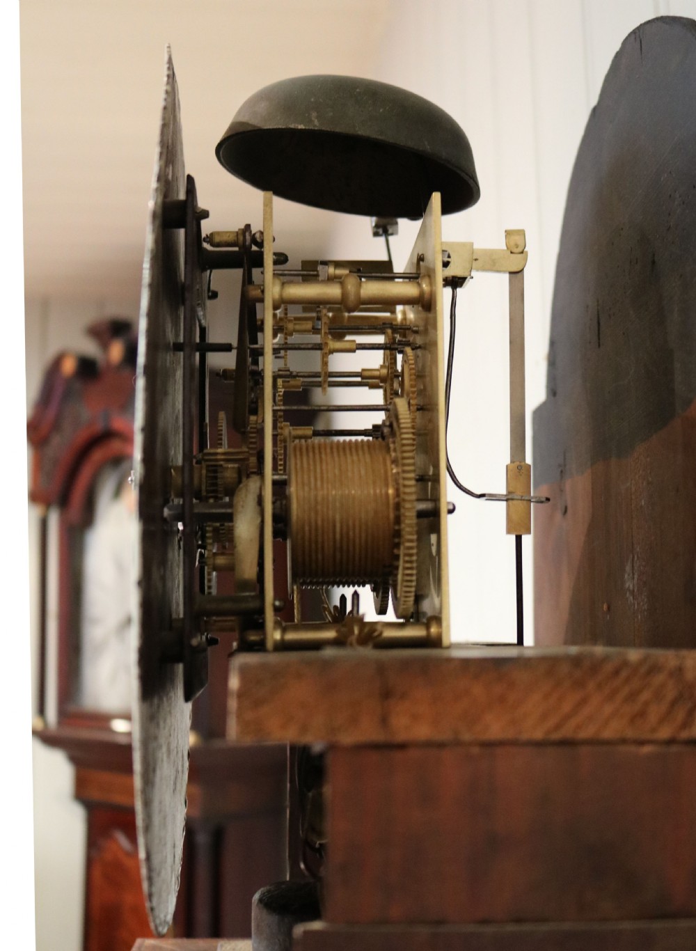 Scottish Flame Mahogany Longcase Clock (Scotland, c. 1825) View XI