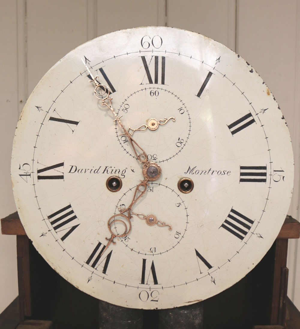 Scottish Flame Mahogany Longcase Clock (Scotland, c. 1825) View XII