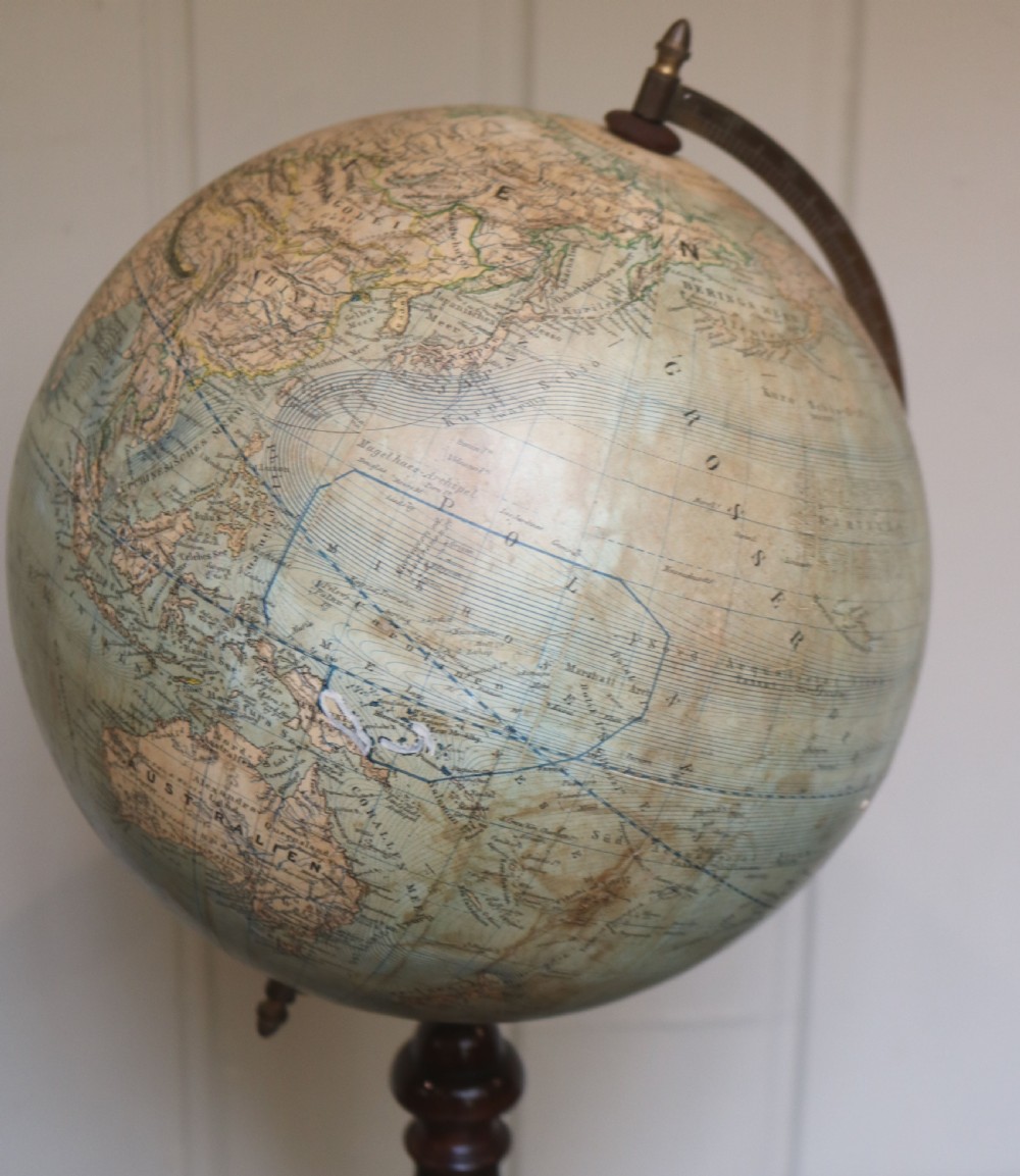German 9 Inch Terrestrial Globe (Germany, 1868) View II