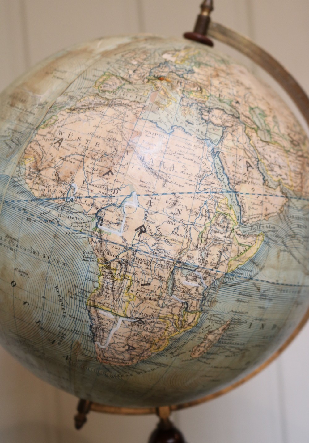 German 9 Inch Terrestrial Globe (Germany, 1868) View V