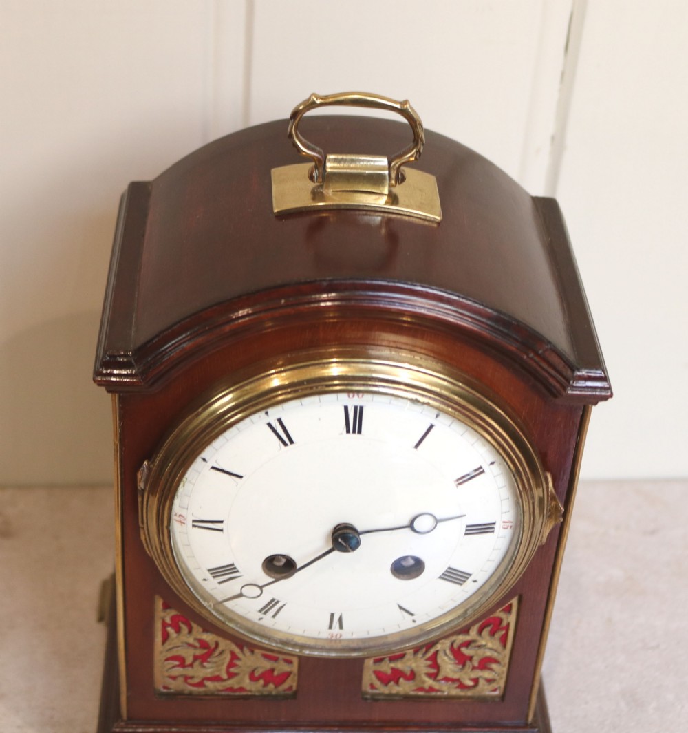 Miniature Mahogany Bracket Clock (England and France, c. 1910) View IV