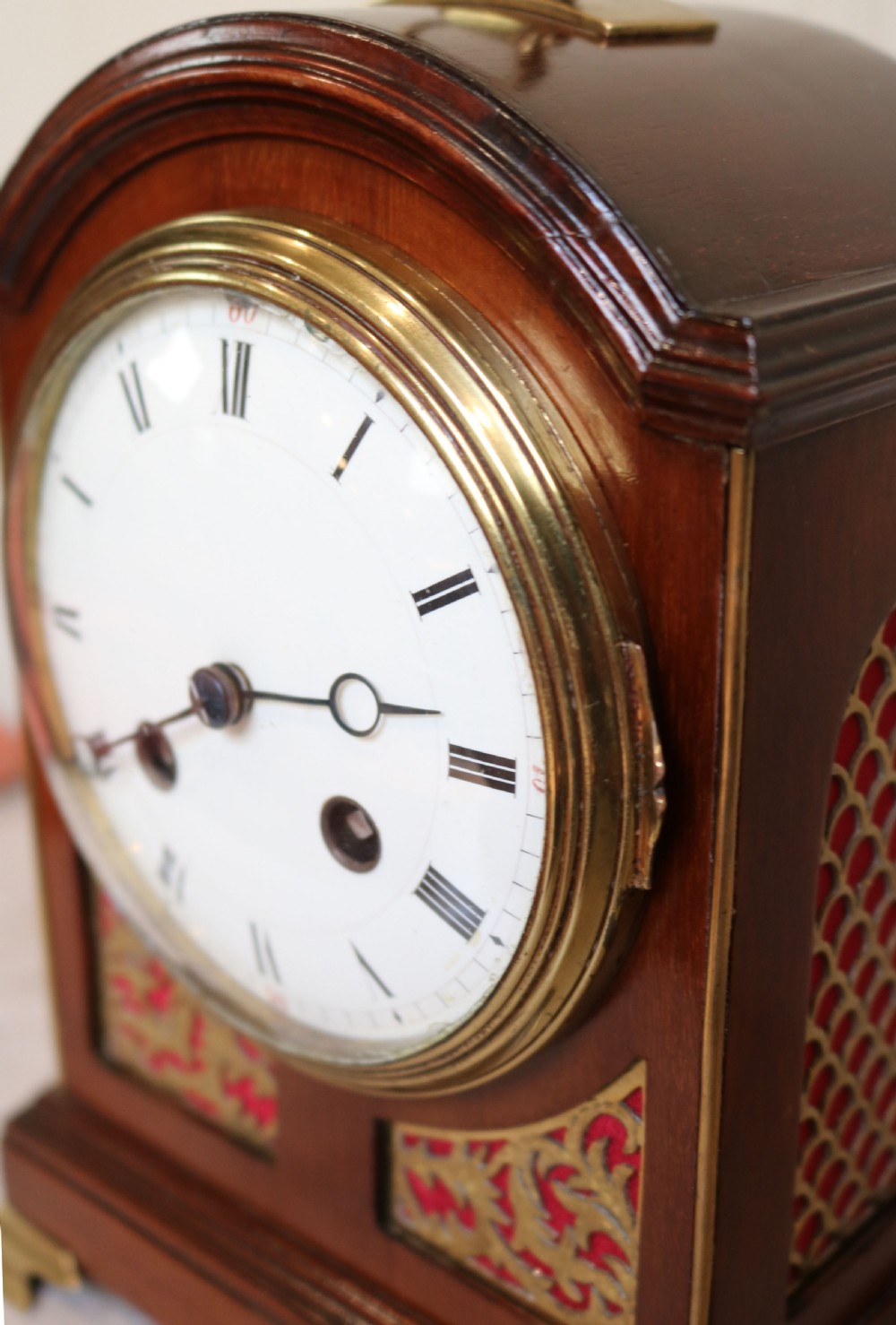 Miniature Mahogany Bracket Clock (England and France, c. 1910) View IX