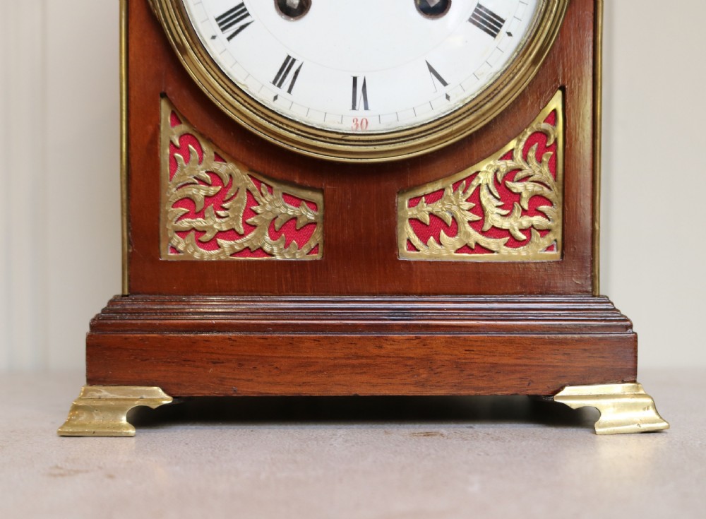 Miniature Mahogany Bracket Clock (England and France, c. 1910) View X
