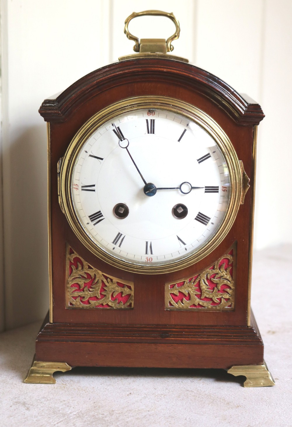 Miniature Mahogany Bracket Clock (England and France, c. 1910) View XI