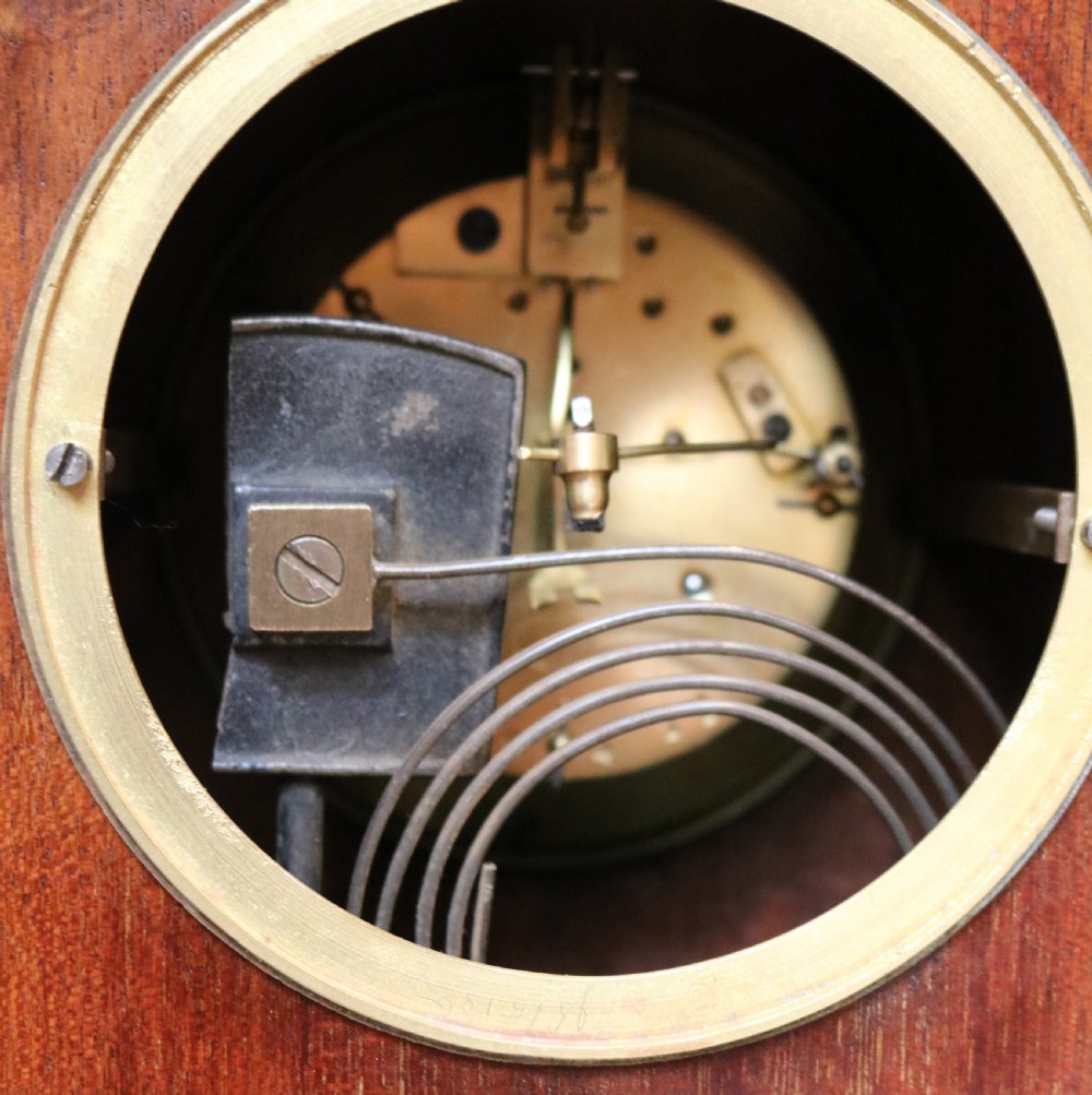 Edwardian Mahogany and Inlay Lancet Top Mantel Clock View IX