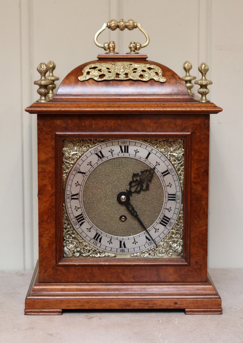 Burr Walnut Bracket Clock View II