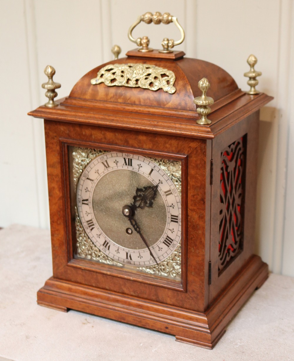 Burr Walnut Bracket Clock View III