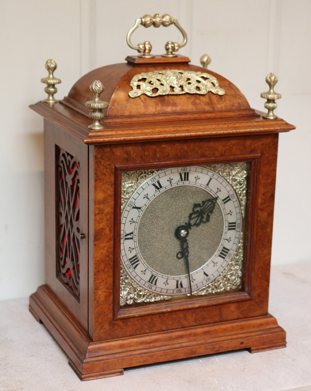 Burr Walnut Bracket Clock View VIII