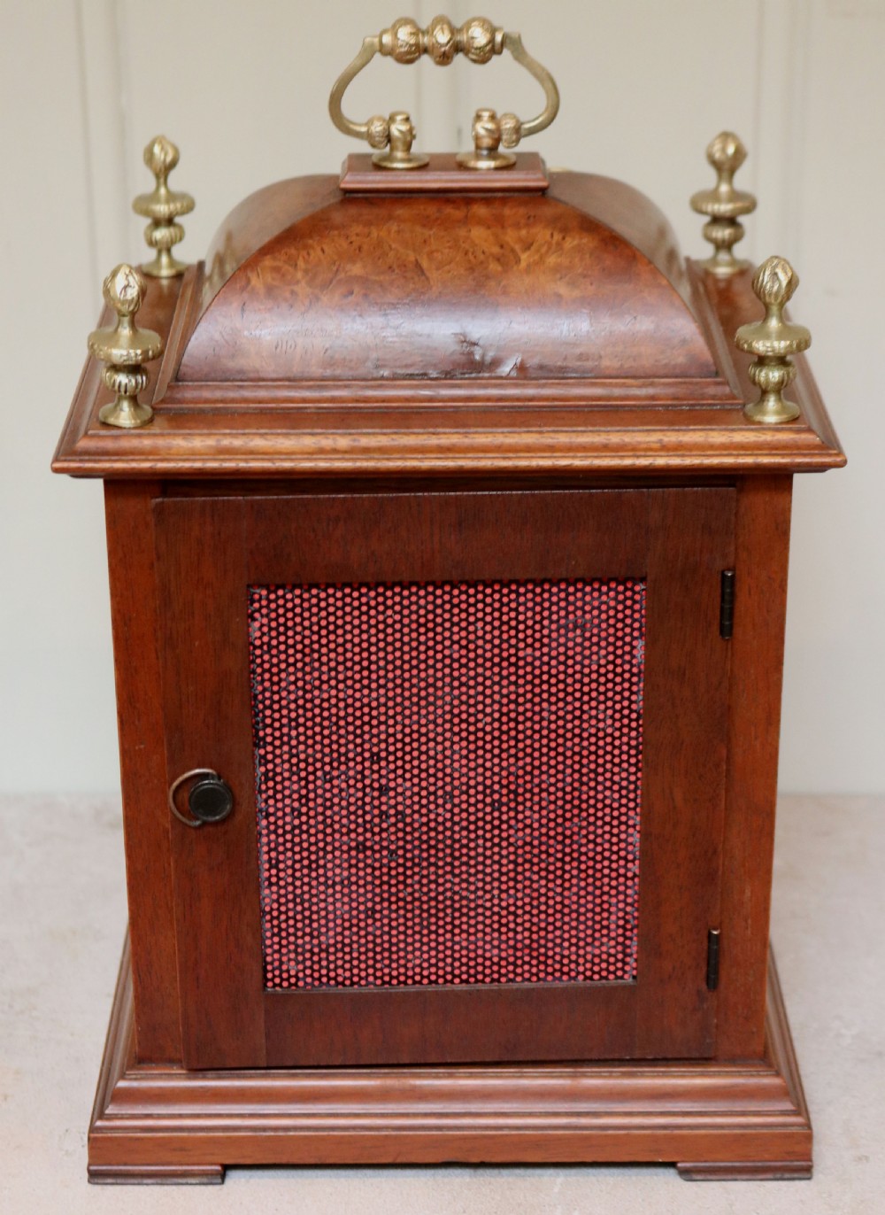 Burr Walnut Bracket Clock View IX