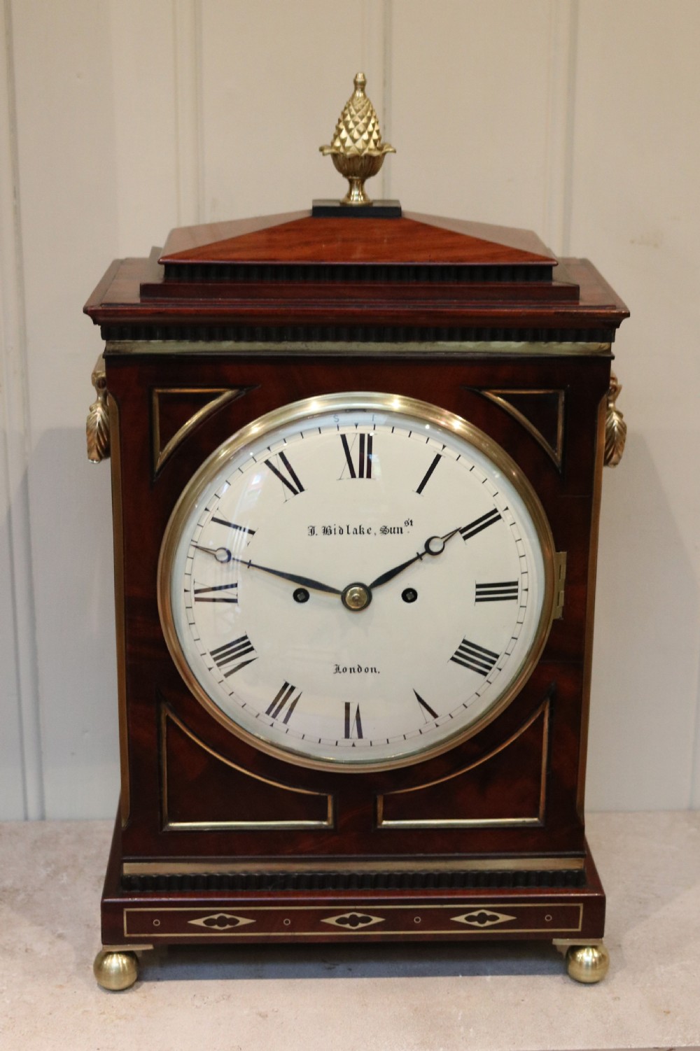 Regency Mahogany Bracket Clock View III
