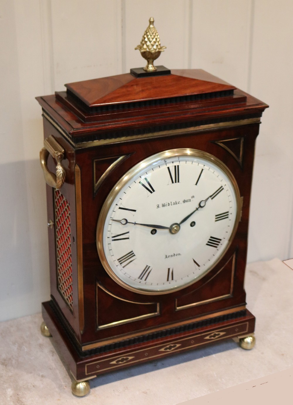 Regency Mahogany Bracket Clock View IV