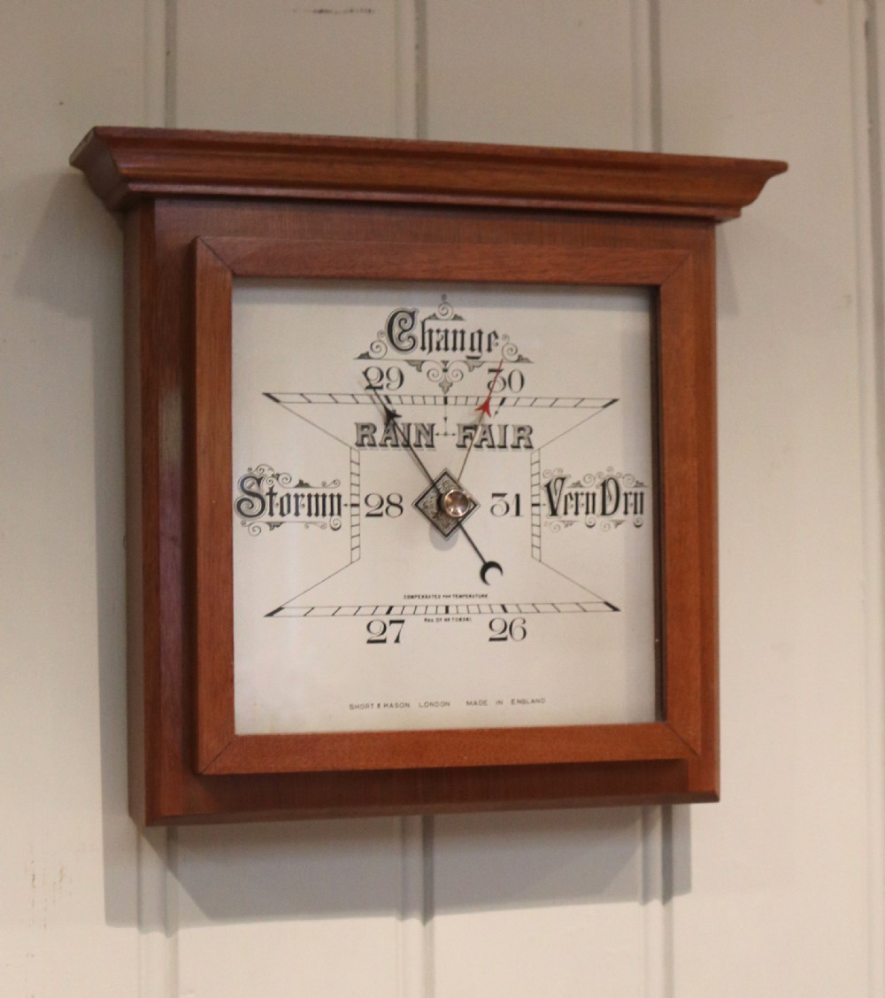 Mahogany Aneroid Barometer