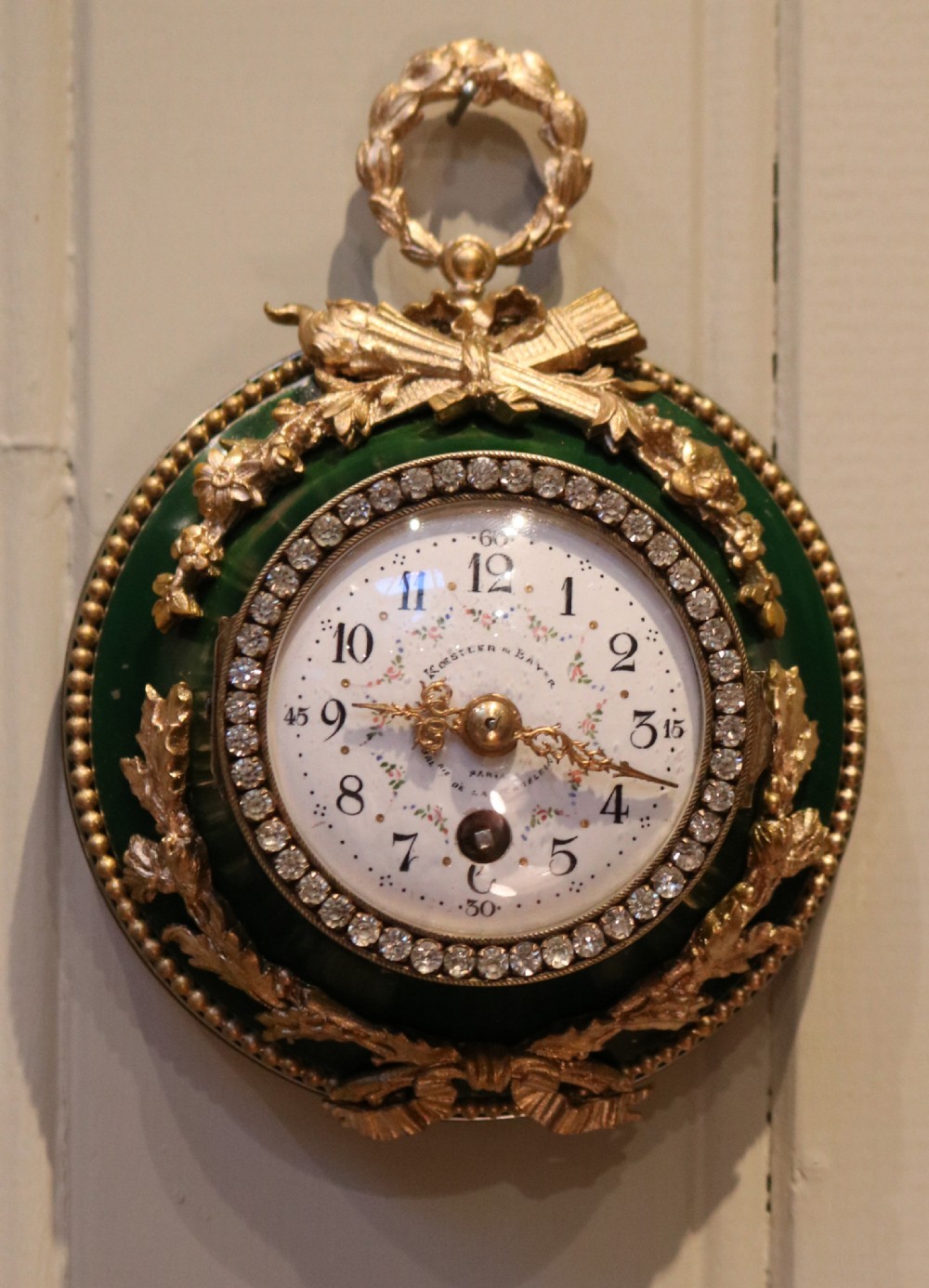 Miniature French Sedan Boudoir Wall Clock