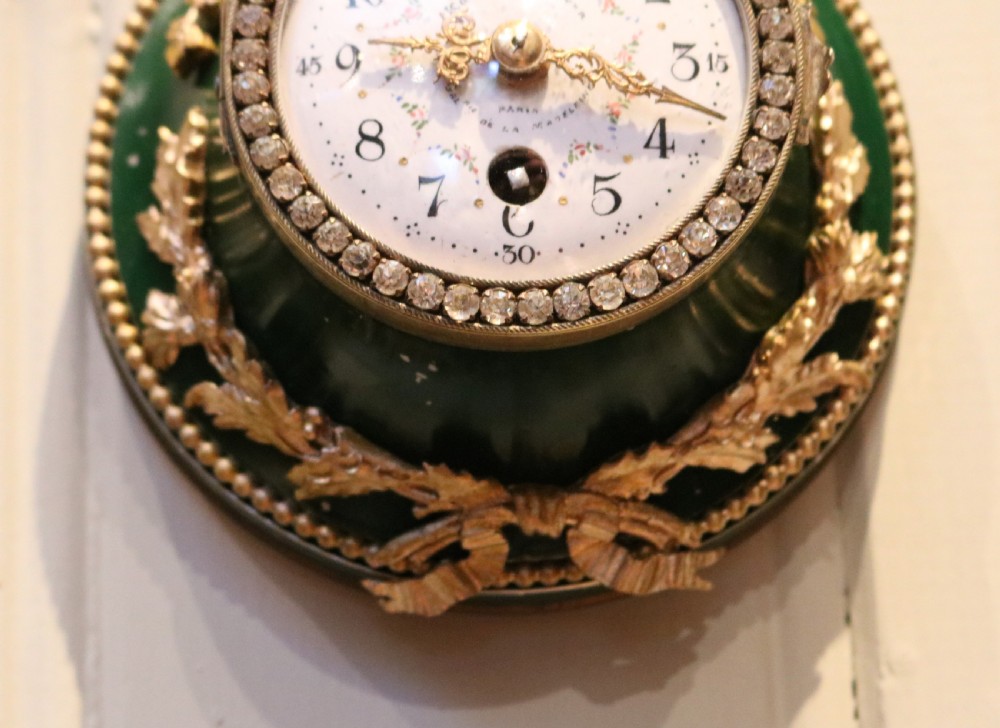 Miniature French Sedan Boudoir Wall Clock View III