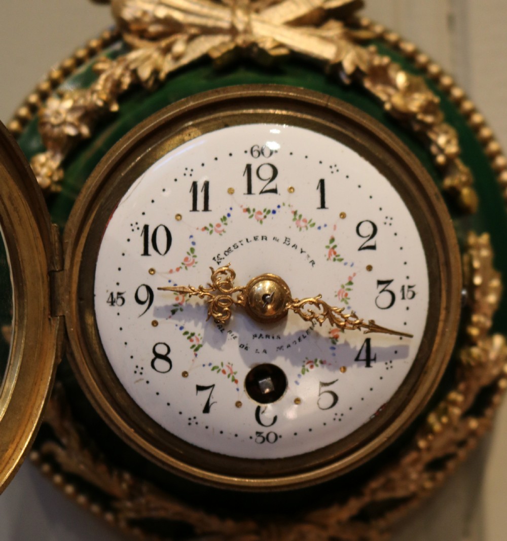 Miniature French Sedan Boudoir Wall Clock View V