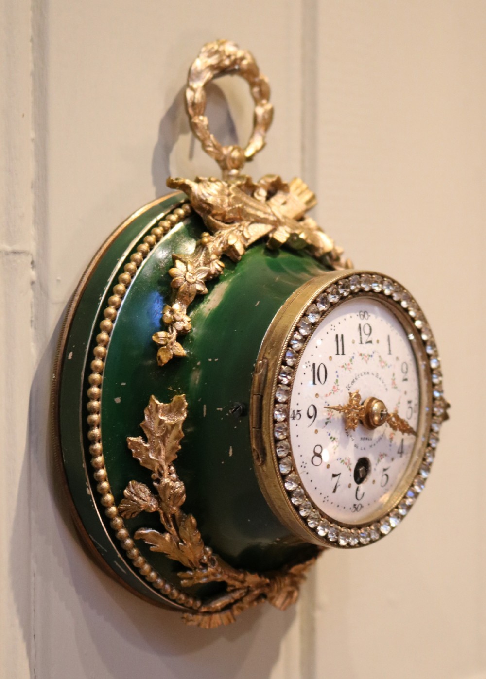 Miniature French Sedan Boudoir Wall Clock View VI
