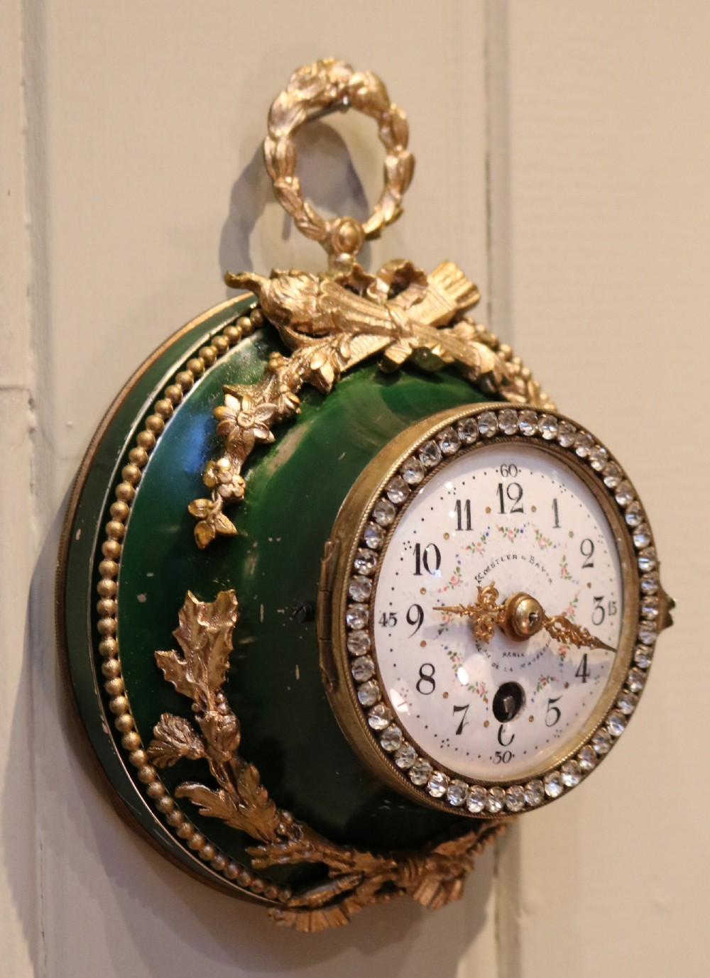 Miniature French Sedan Boudoir Wall Clock View VII