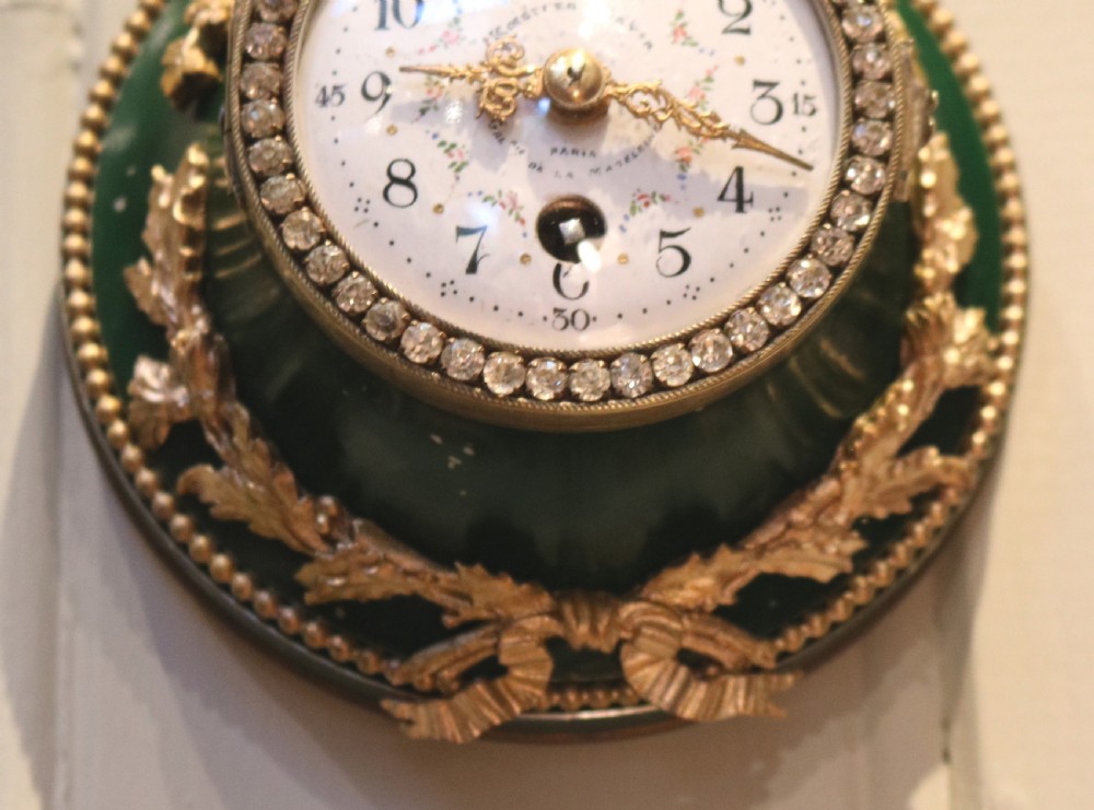 Miniature French Sedan Boudoir Wall Clock View VIII
