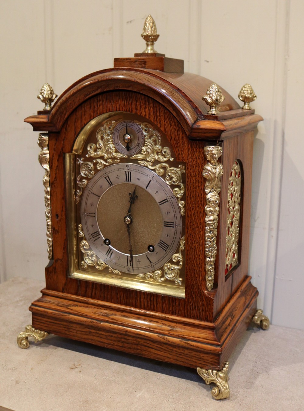 Oak Ting Tang Bracket Clock View III