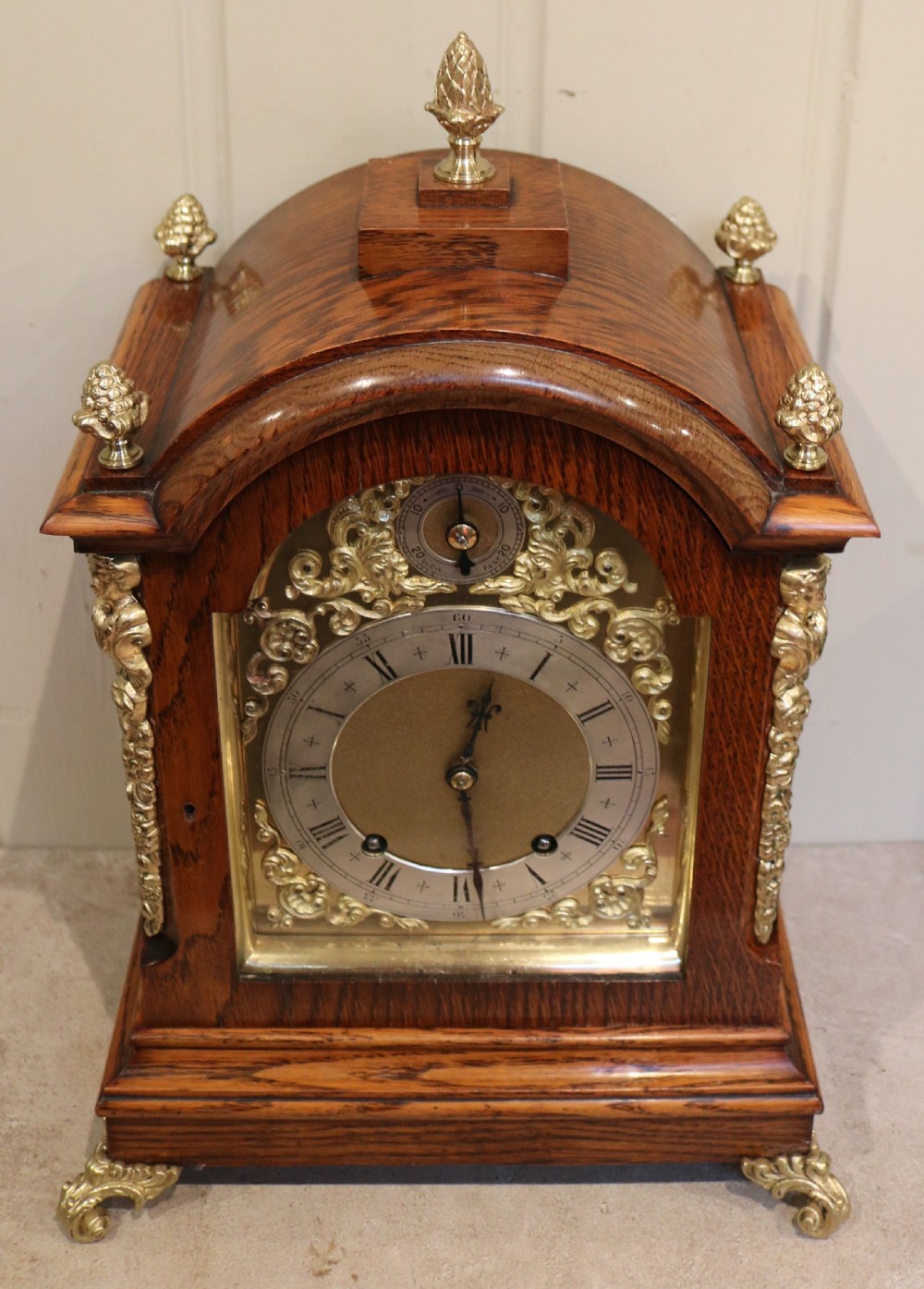 Oak Ting Tang Bracket Clock View IV