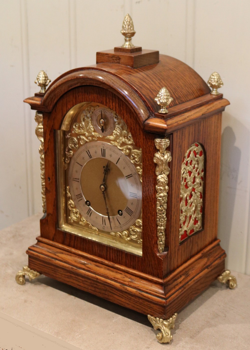 Oak Ting Tang Bracket Clock View V