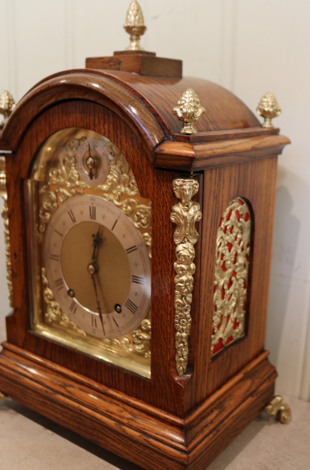 Oak Ting Tang Bracket Clock View VII