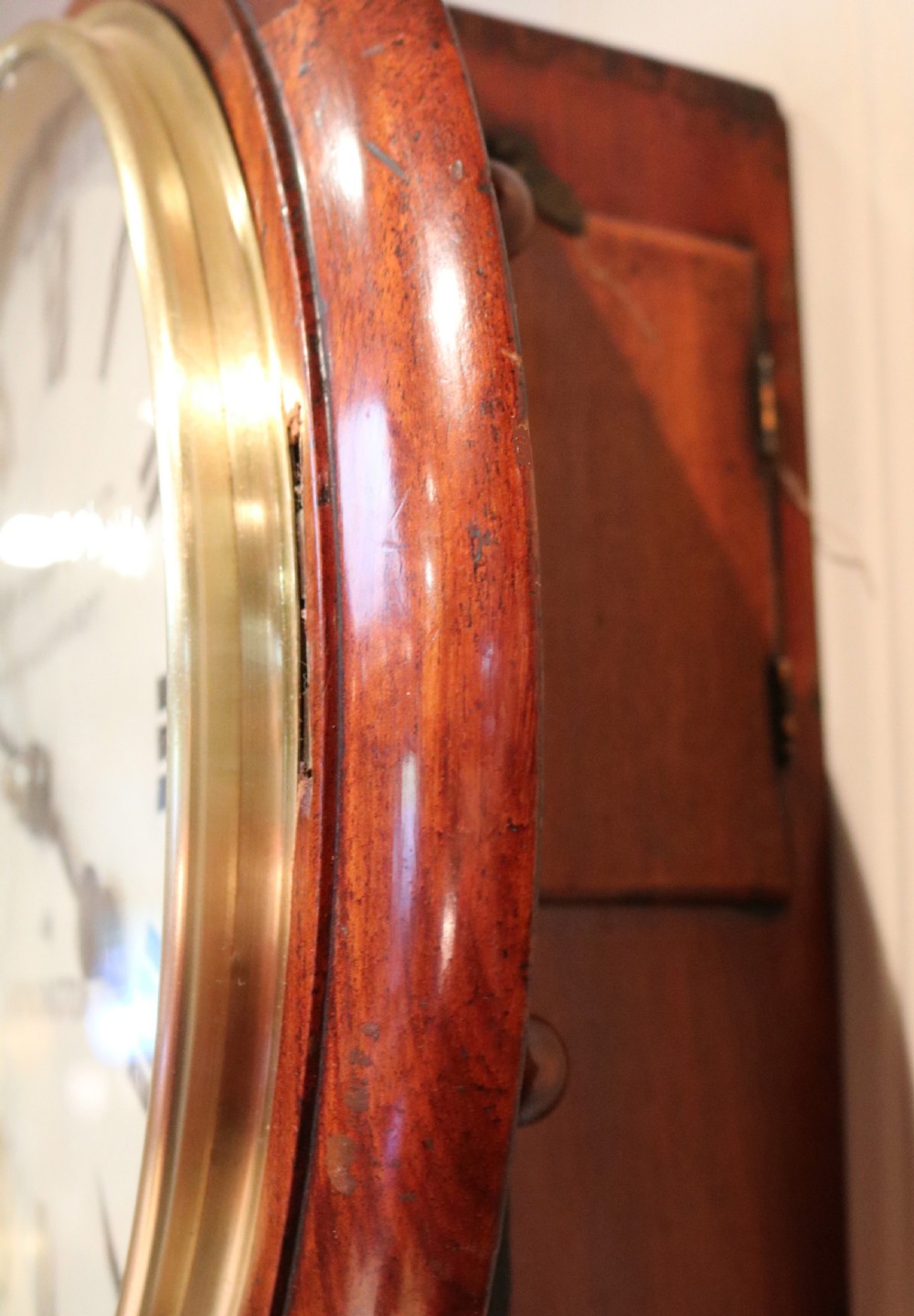 Mahogany Fusee Dial Clock View VI