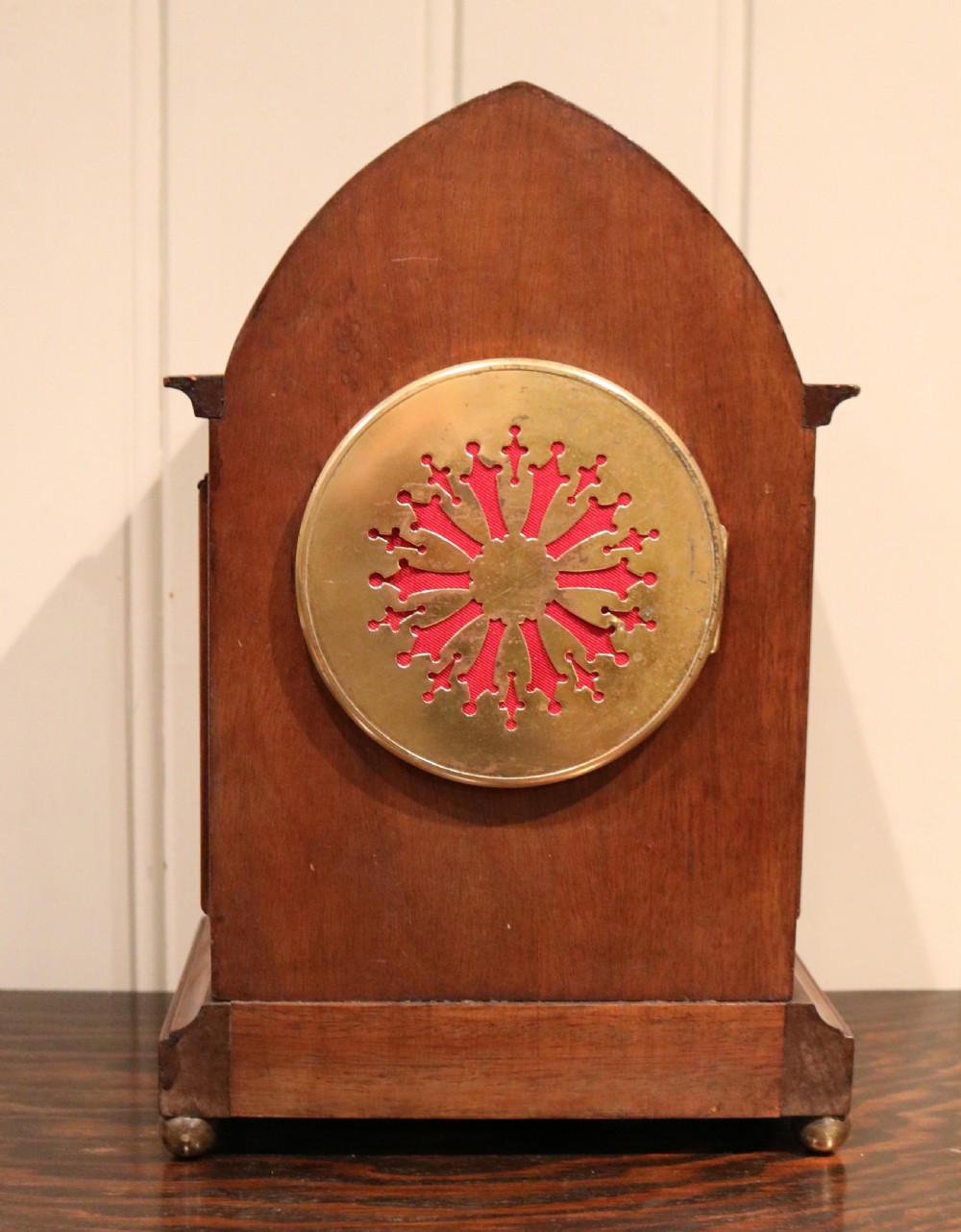 Mahogany and Inlay Mantel Clock View V