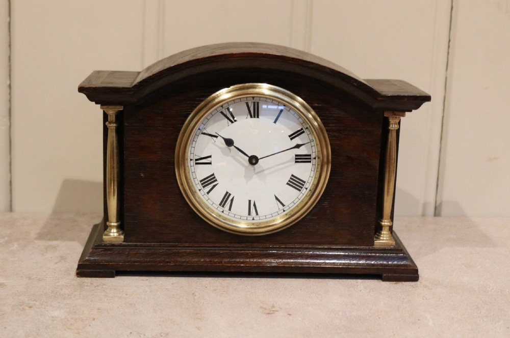 Solid Oak Mantel Clock
