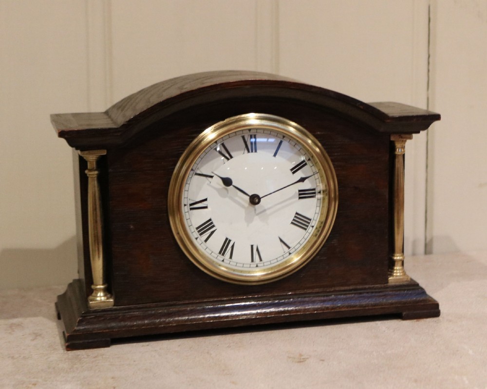Solid Oak Mantel Clock View II