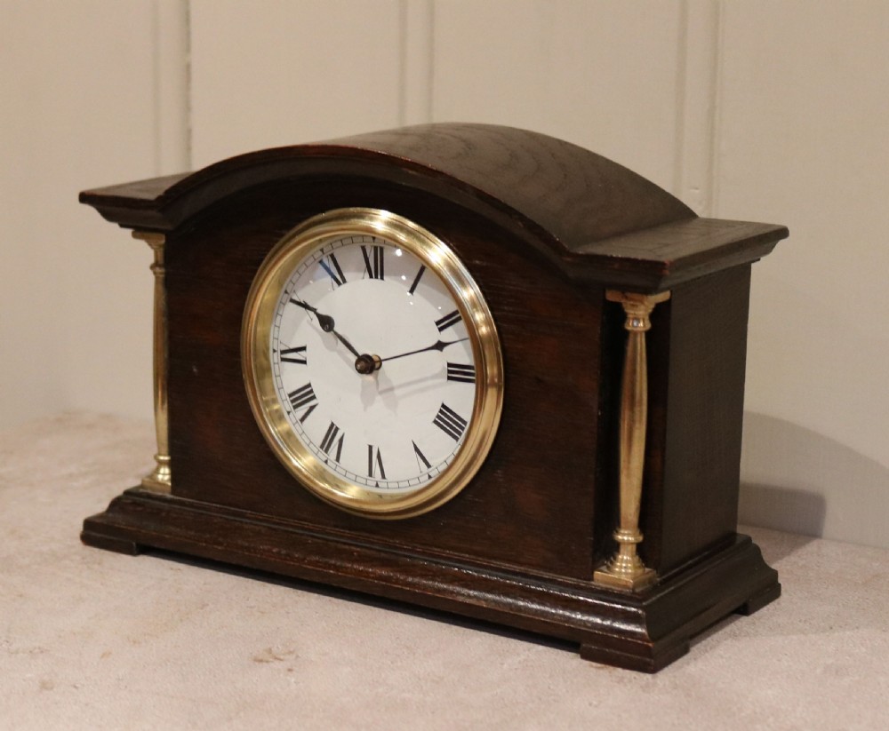 Solid Oak Mantel Clock View IV