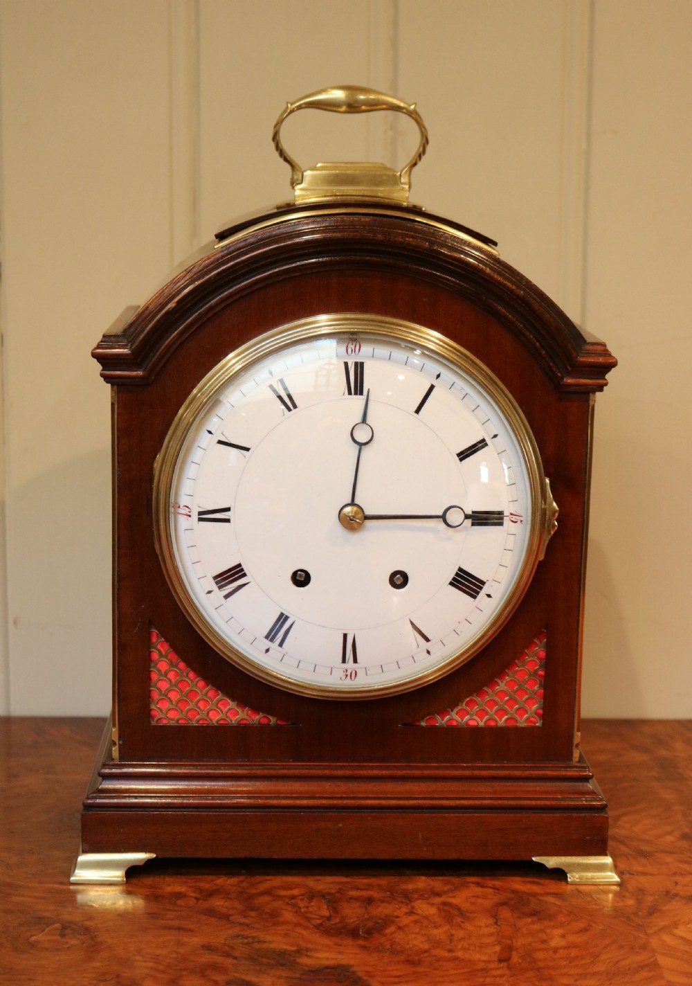 Mahogany Pad Top Bracket Clock
