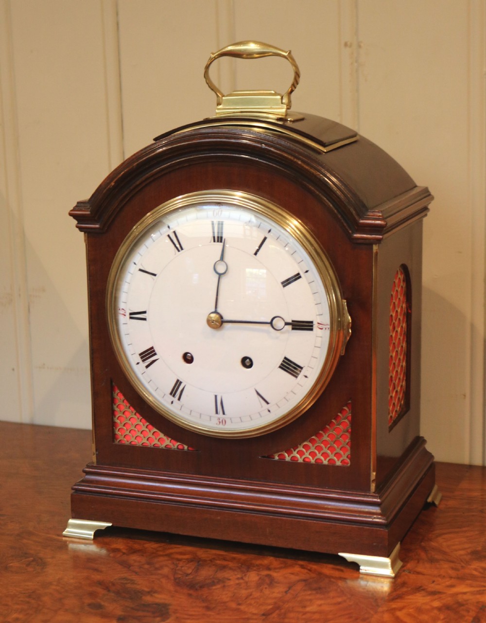 Mahogany Pad Top Bracket Clock View II
