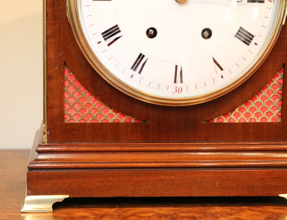 Mahogany Pad Top Bracket Clock View IV