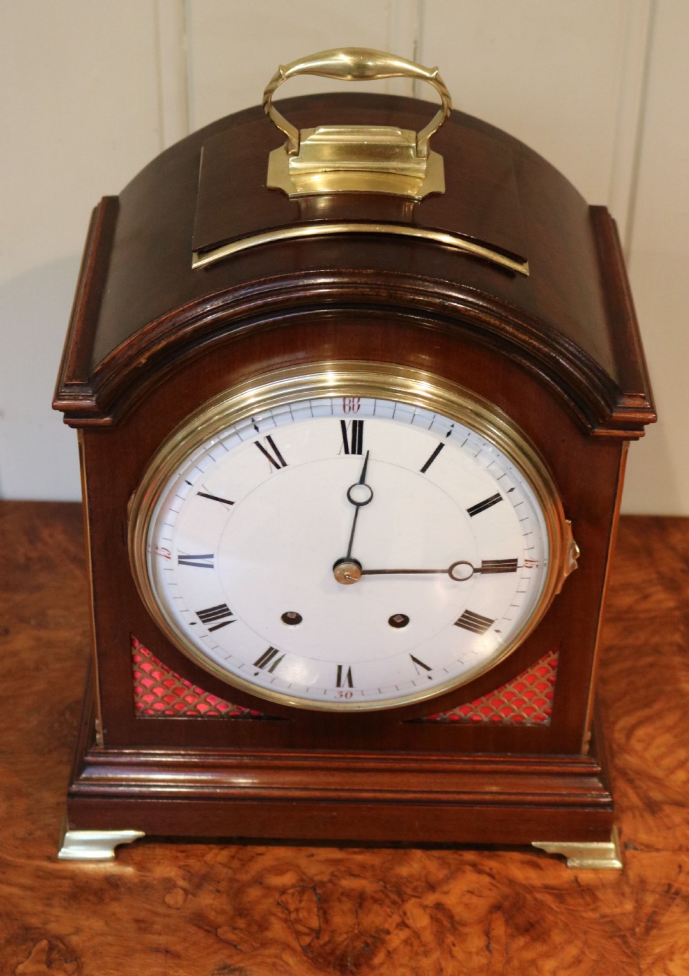 Mahogany Pad Top Bracket Clock View V