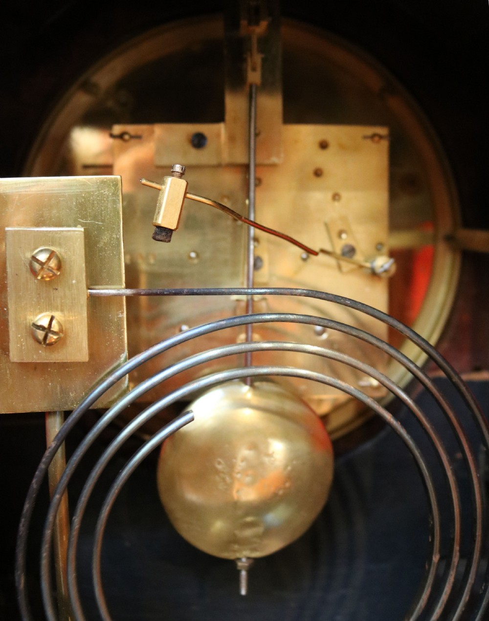 Mahogany Pad Top Bracket Clock View XV
