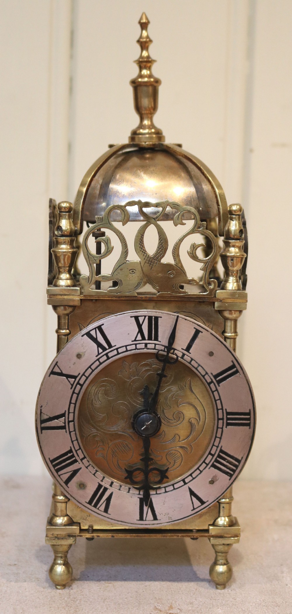 Small Victorian Brass Lantern Clock