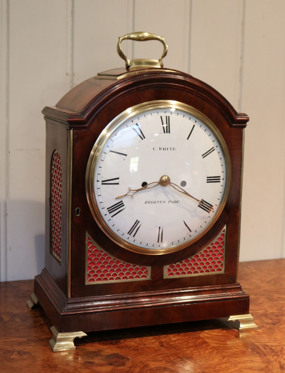 London Made Verge Pad Top Bracket Clock View II